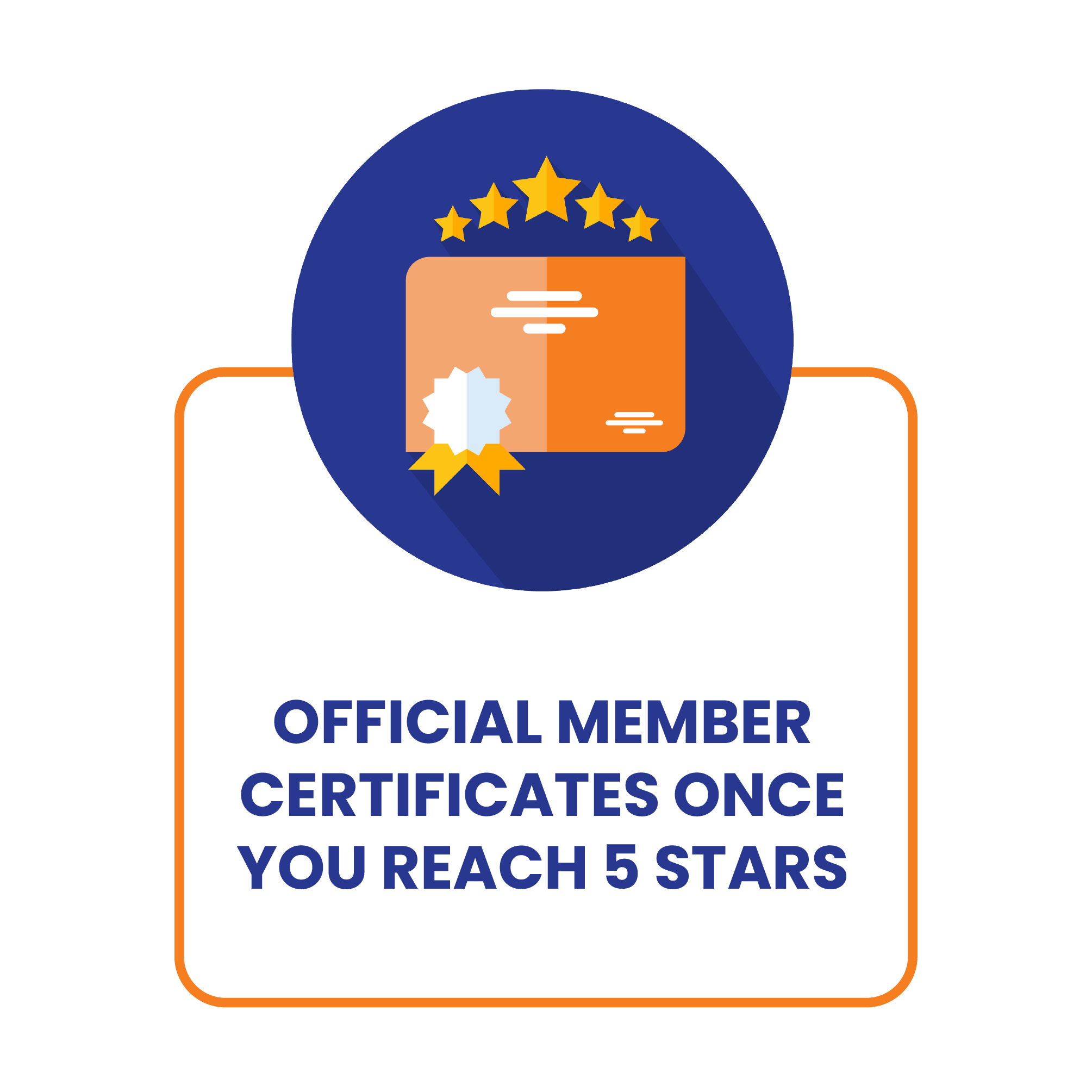 Official Member Certificates once you reach 5 Stars